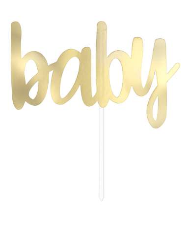 Baby Cake Topper - Gold - Click Image to Close